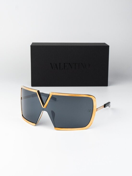 Valentino Women Sunglasses Titanium Gold Grey Mask V-ROMASK VLS-120A 146 main image 15